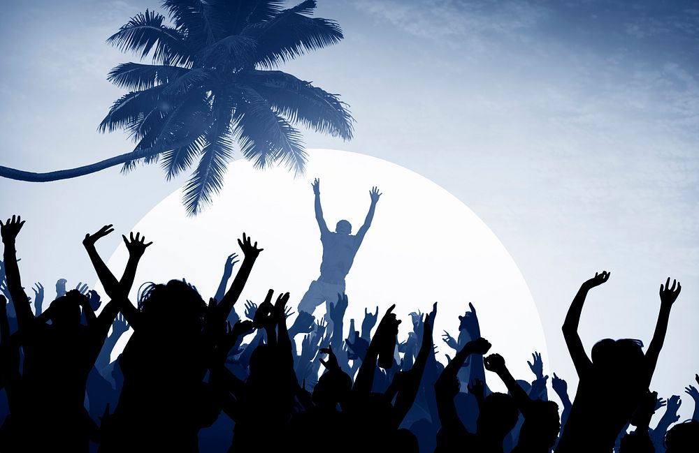 Beach Summer Music Concert Outdoors Recreational Pursuit Concept