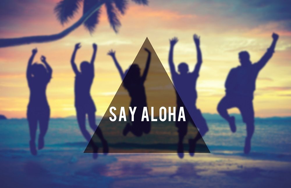 Say Aloha Tropical Summer Hawaii Hawiian Island Concept