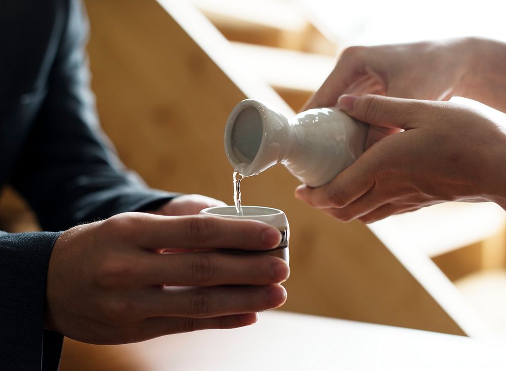 Pouring sake