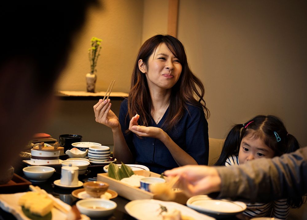 Japanese family dinner