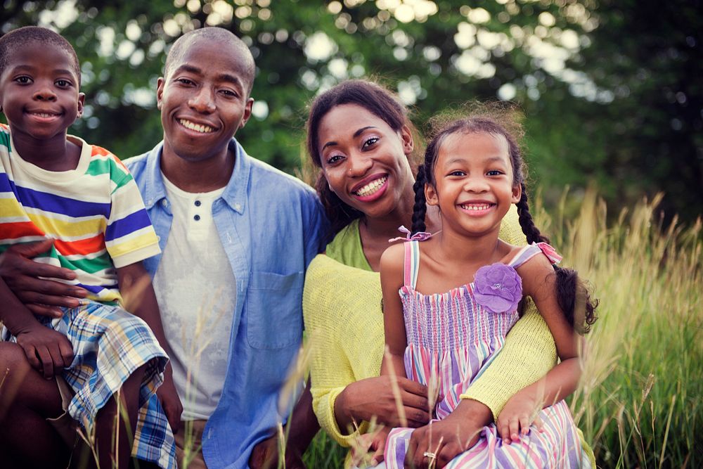 African American family enjoying quality time outdoors
