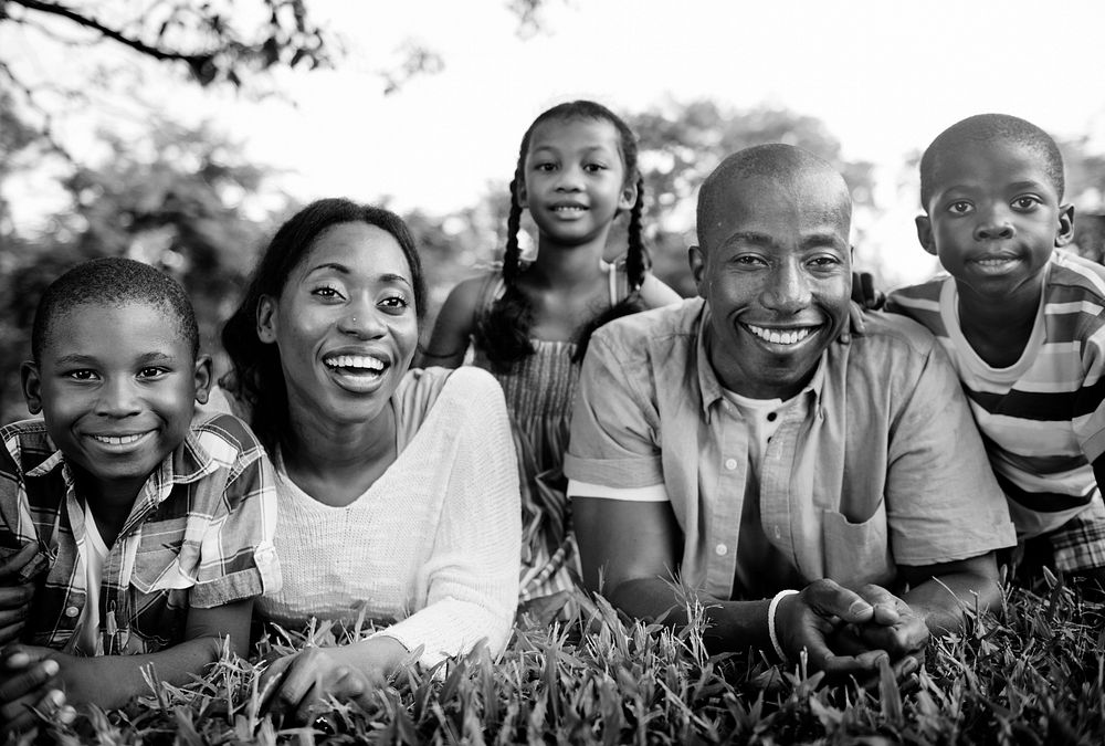 African American family enjoying quality time outdoors