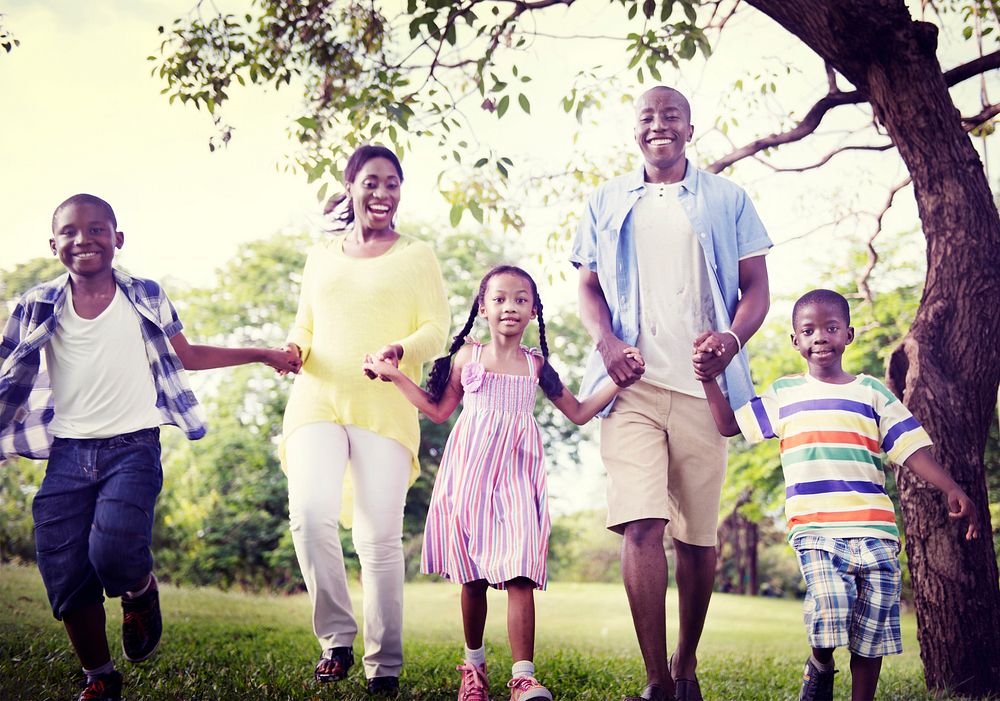 African Family Happiness Holiday Vacation Activity Concept