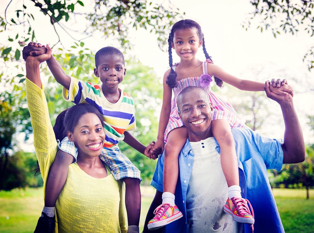 African Family Happiness Holiday Vacation Activity Concept