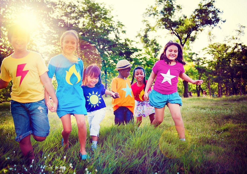 Diversity Children Friendship Happiness Playful Concept