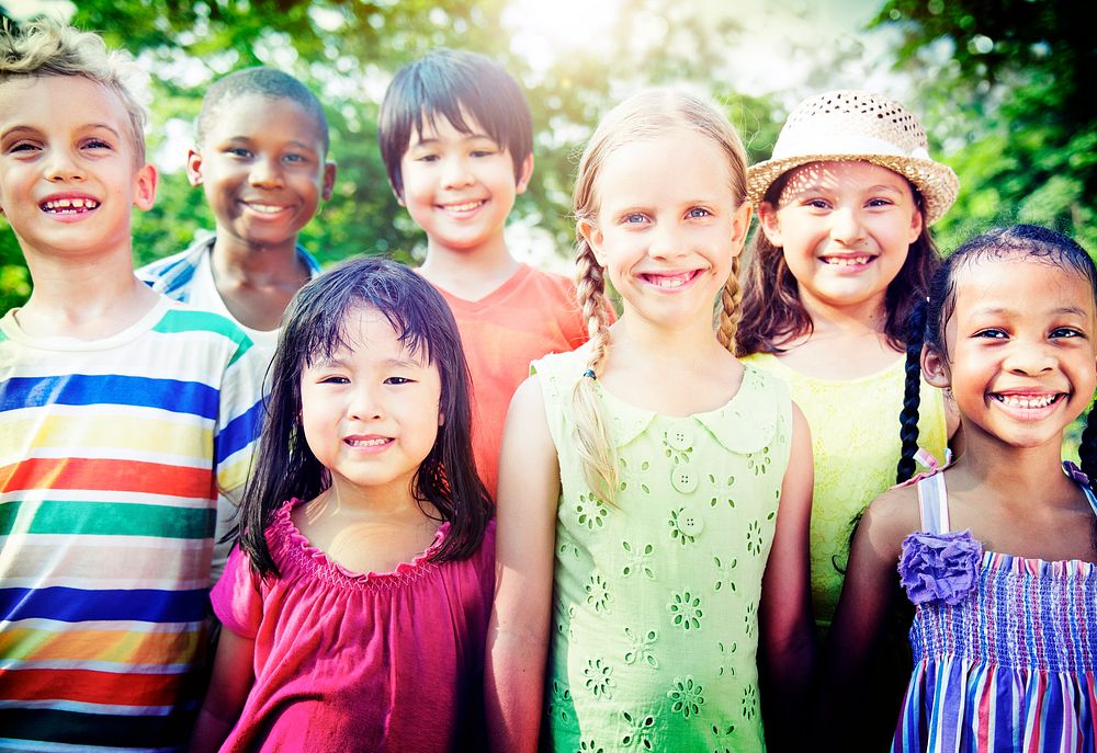 Group of Children Smiling Cheerful Concept