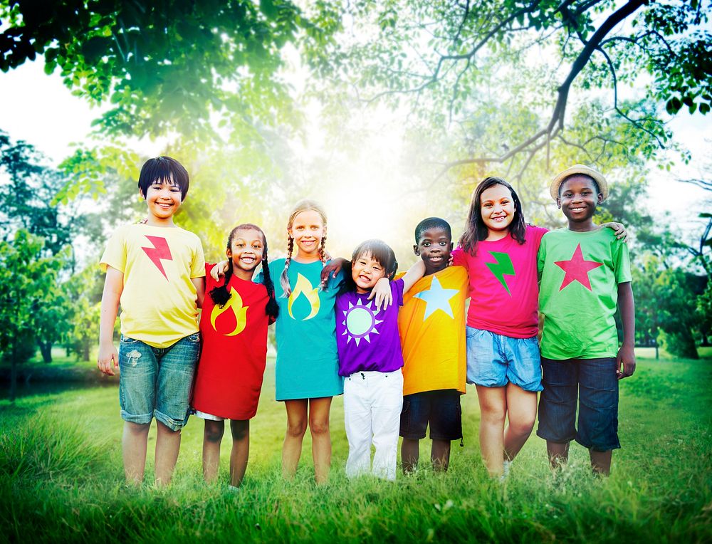 Children Friendship Togetherness Smiling Happiness