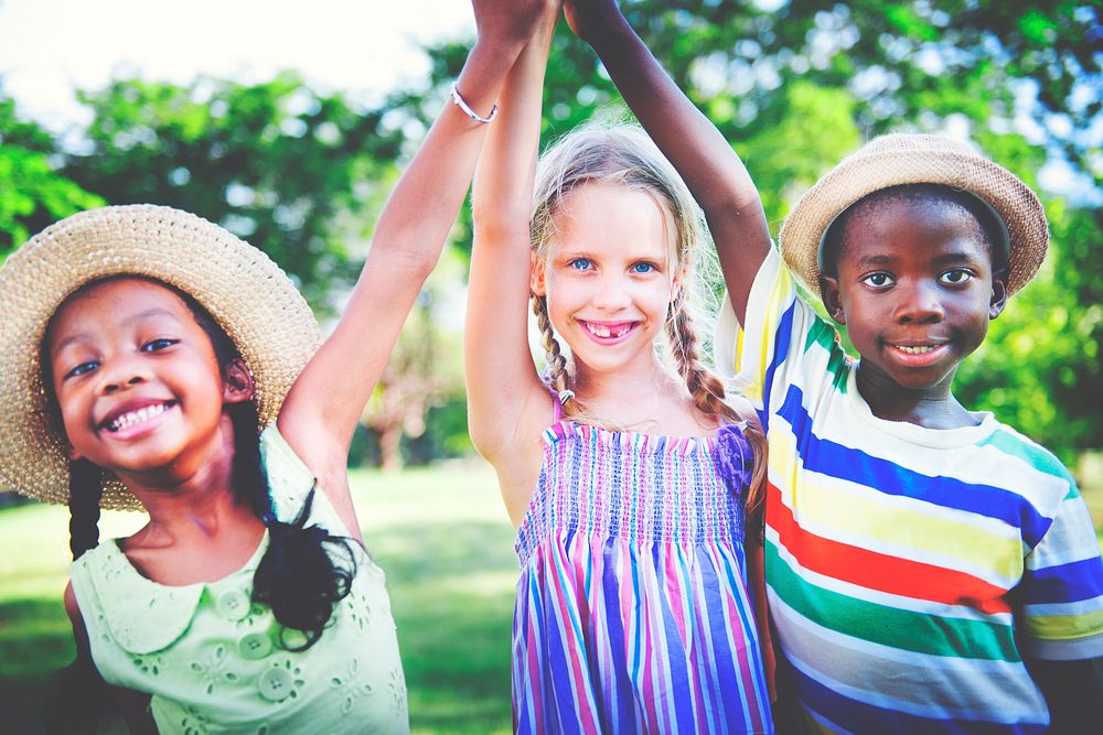 Diversity Children Childhood Friendship Cheerful Concept
