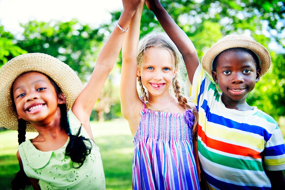 Diversity Children Childhood Friendship Cheerful Concept 