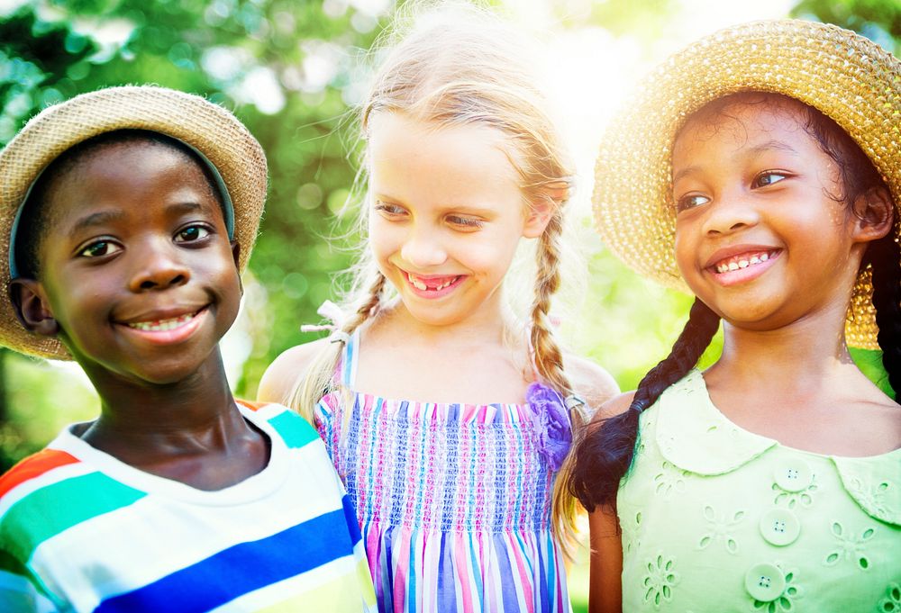 Children Friendship Togetherness Smiling Happiness