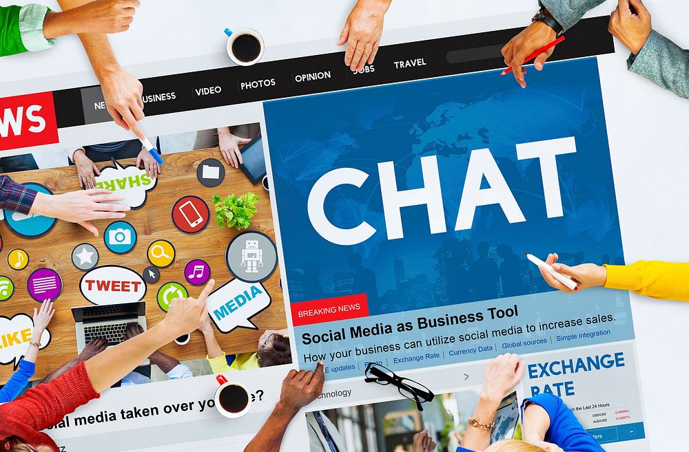 Chat Communication Social Media Networking Concept