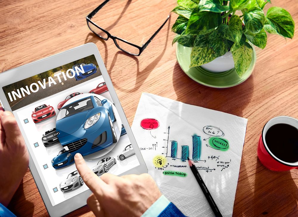 Innovation Hybrid Car Future Digital Tablet Concept