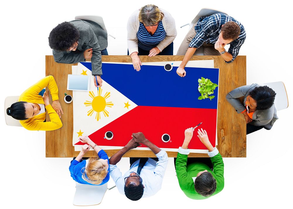 Philippines National Flag Business Team Meeting Concept