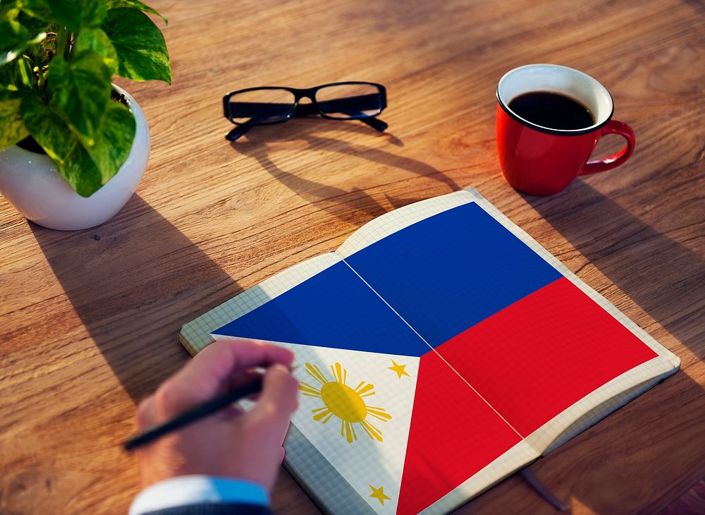 Philippines National Flag Studying Reading Book Concept