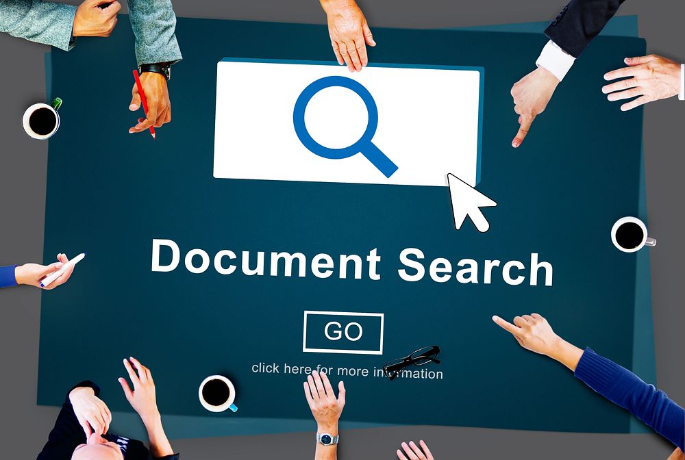 Document Search Finding Forms Inspect Letters Concept