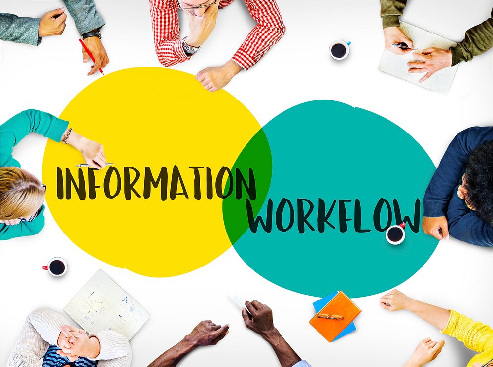 Information Workflow Ideas Motivation Circles Concept