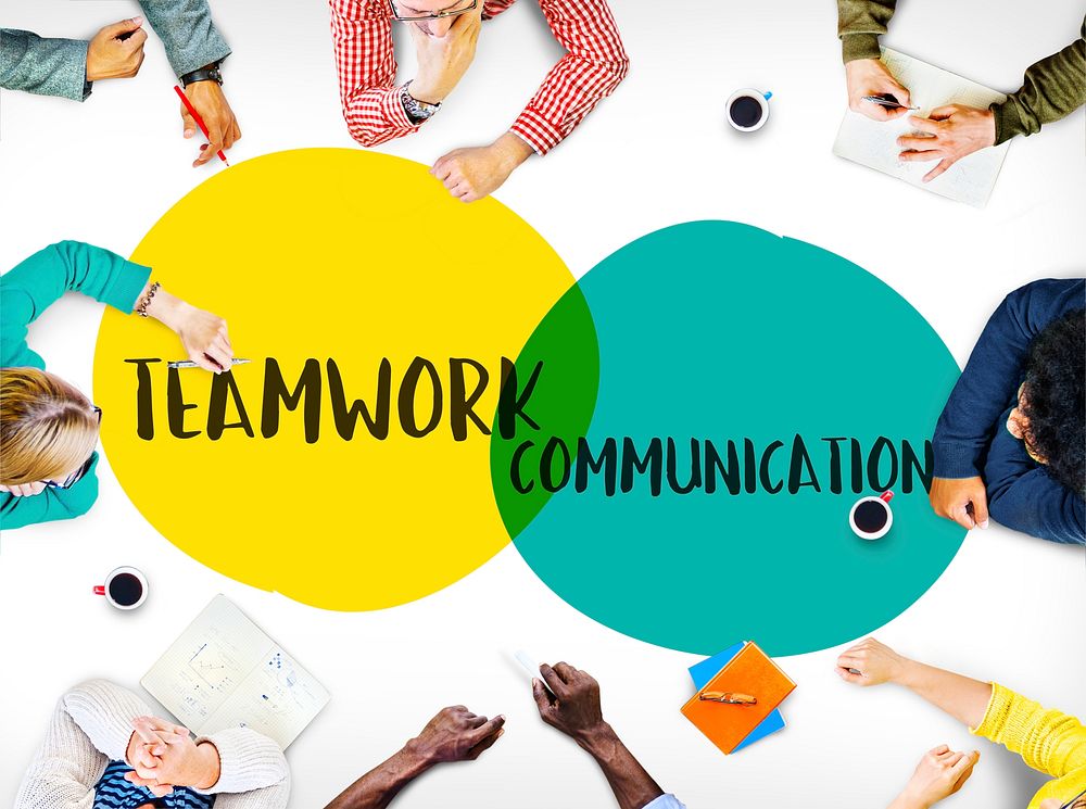 Teamwork Communication Ideas Motivation Circles Concept