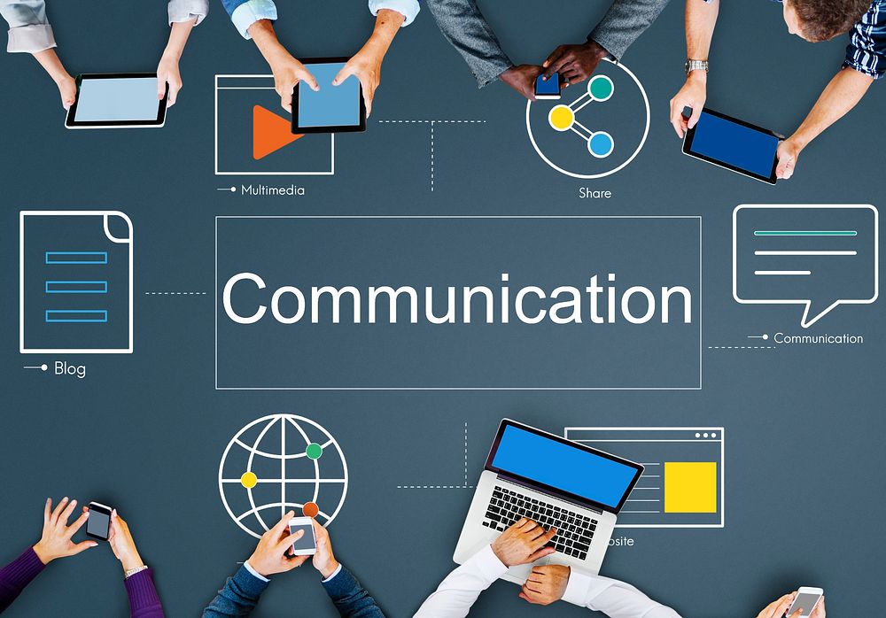 Technology Communication Icons Symbols Concept