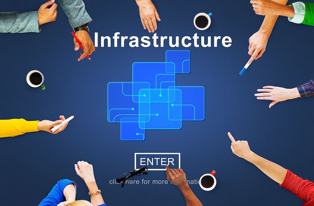 Infrastructure Construction Chip Link Concept