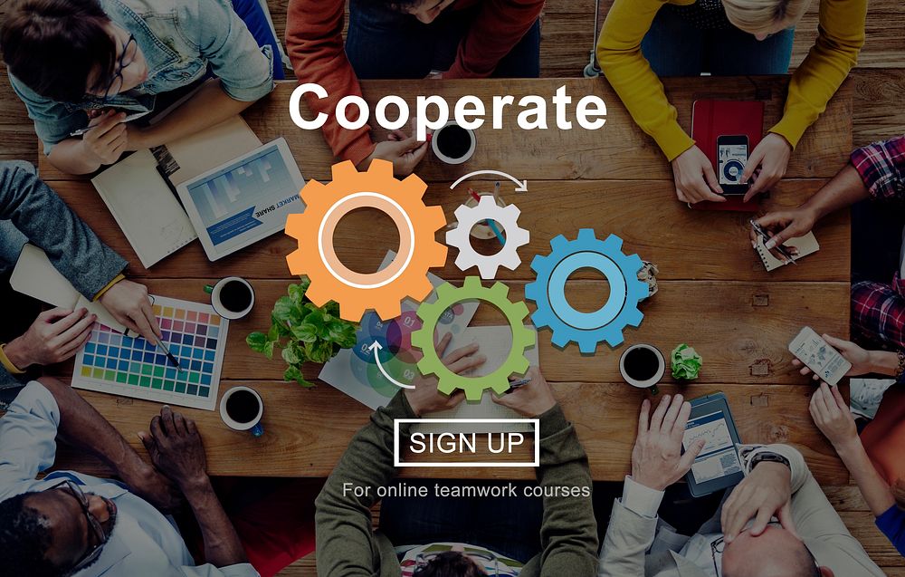 Cooperate Support Collaboration Partnership Concept