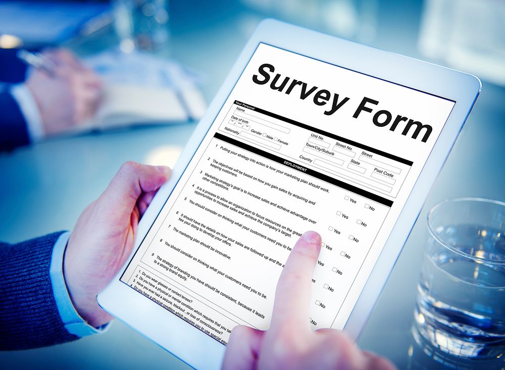 Survey Form Research Poll Form Concept