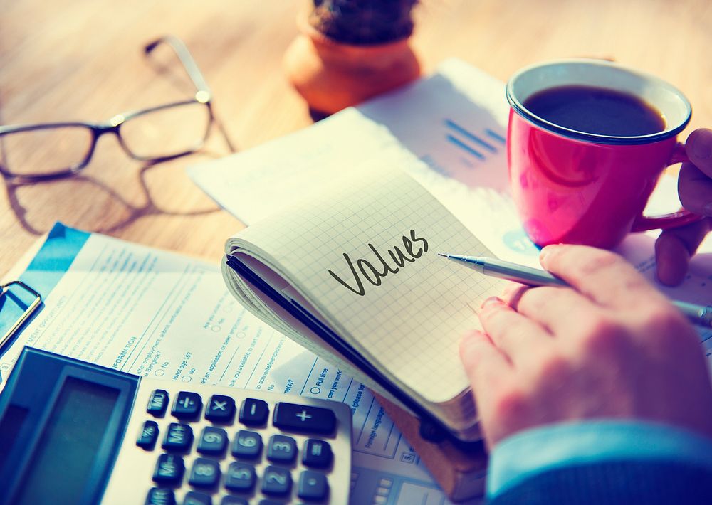 Values Cost Price Vision Strategic Concept