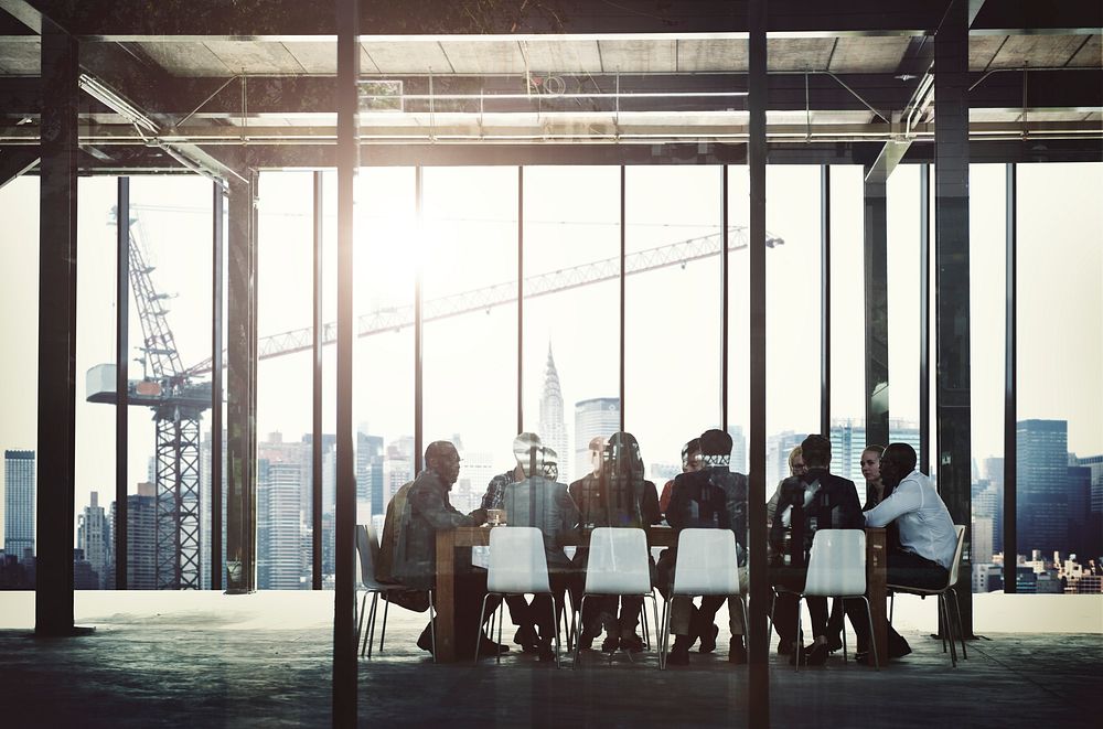 Group of diverse people having a business meeting