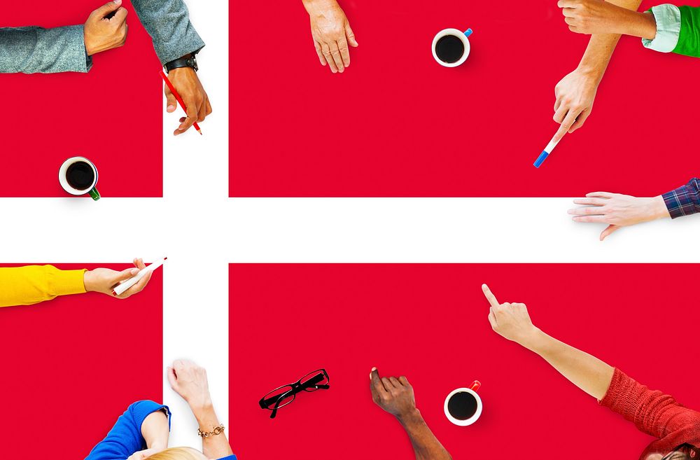 Danish National Flag Government Freedom LIberty Concept