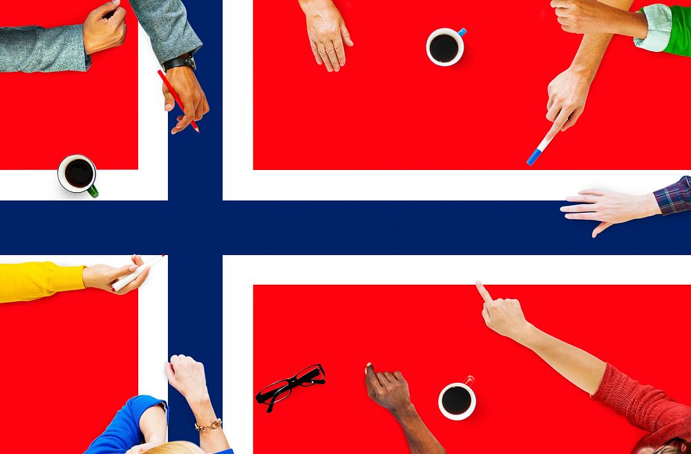 Norway National Flag Government Freedom LIberty Concept