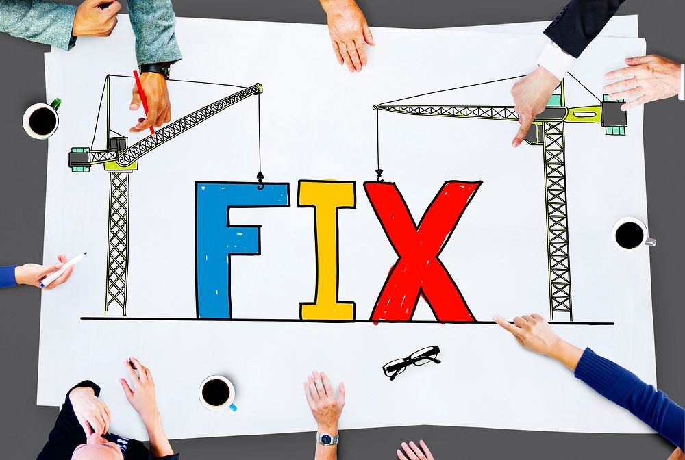 Fix Mechanical Repair Solution Technician Maintenance Concept