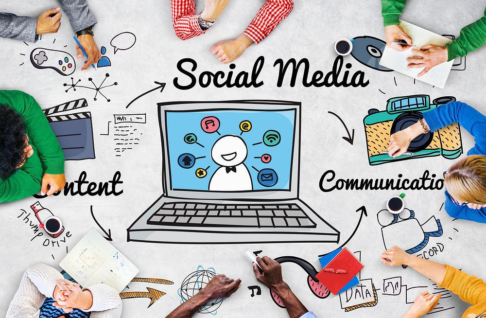 Social Media Chat Share Global Communication Concept
