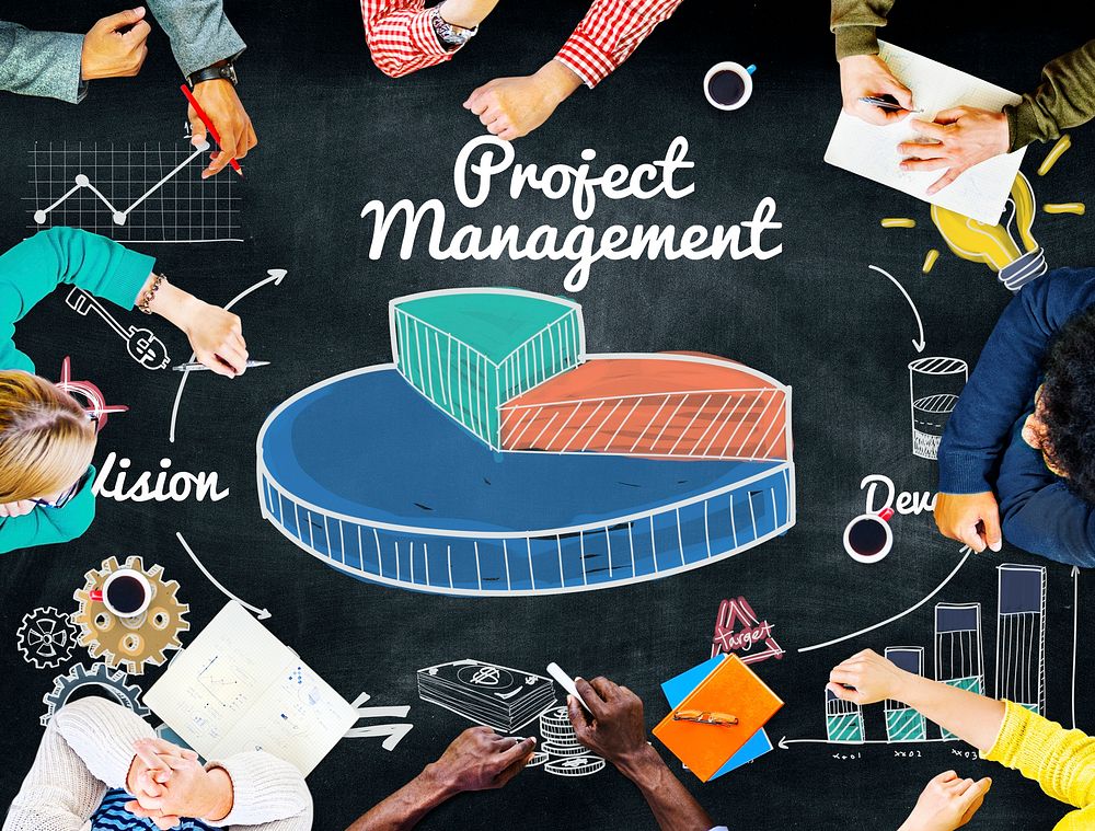 Project Management Ideas Development Graph Concept