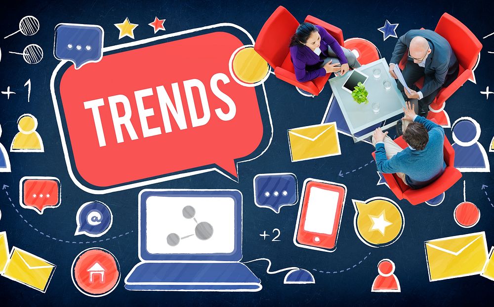 Trends Social Media Update Online Internet Concept