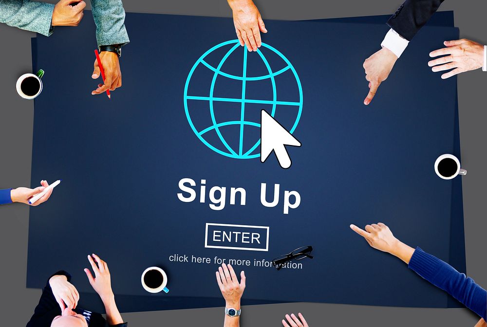 Sign Up Register Join Applicant Enroll Enter Membership Concept