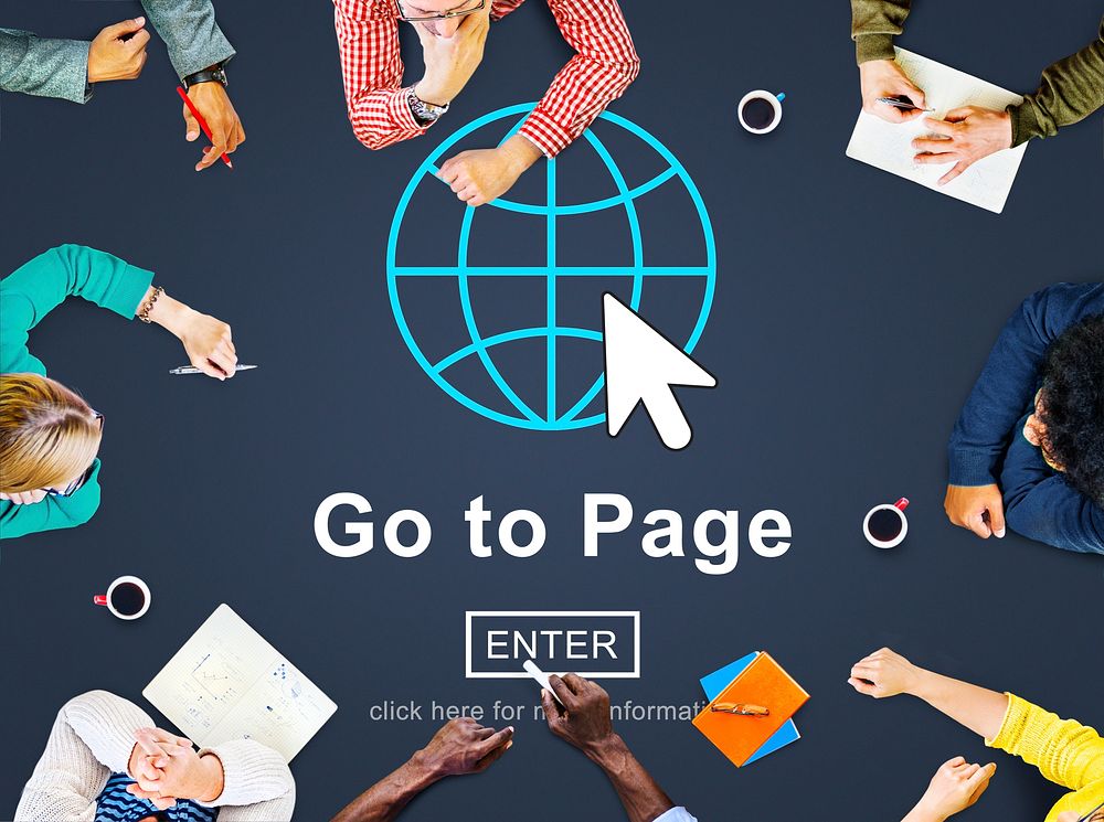 Go To Page Enter Button Interface Concept