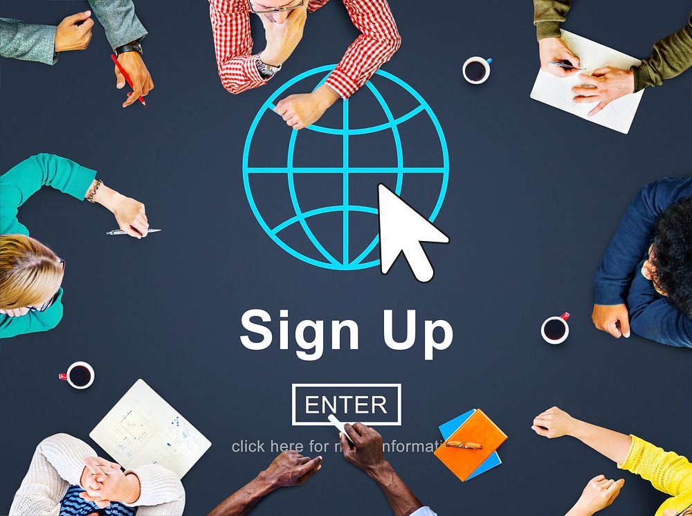 Sign Up Register Join Applicant Enroll Enter Membership Concept