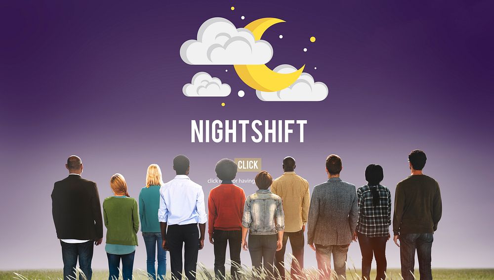 Nightshift Business Laptop People Time Work Concept