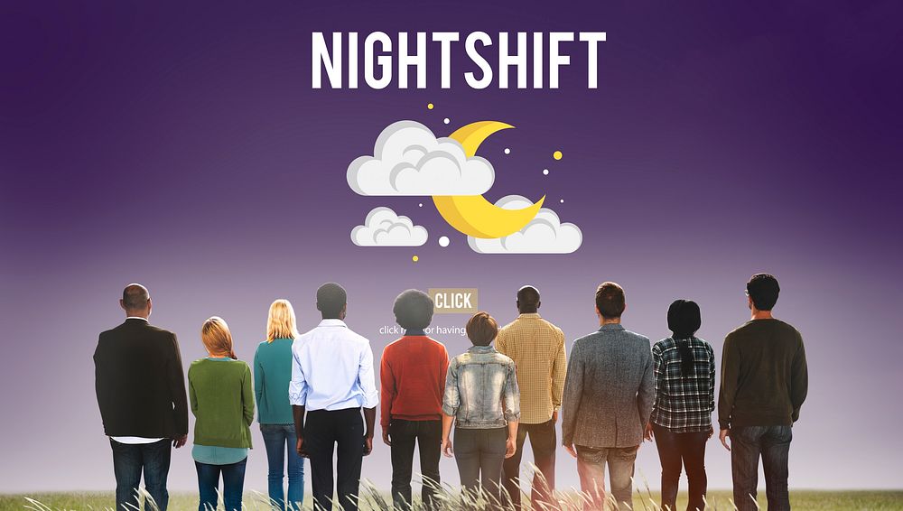 Nightshift Business Laptop People Time Work Concept