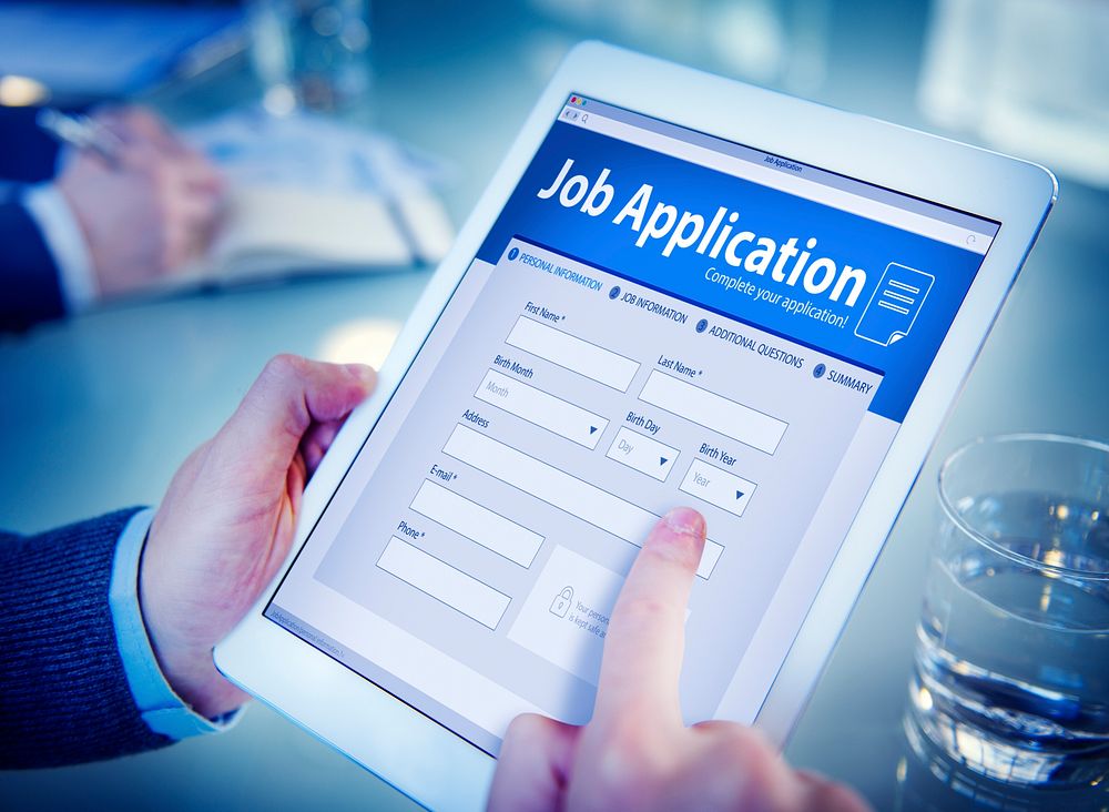 Job Application Hiring Employment Digital Tablet Browsing Concept