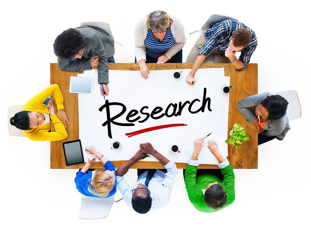 Multi-Ethnic Group of People with Research Concept