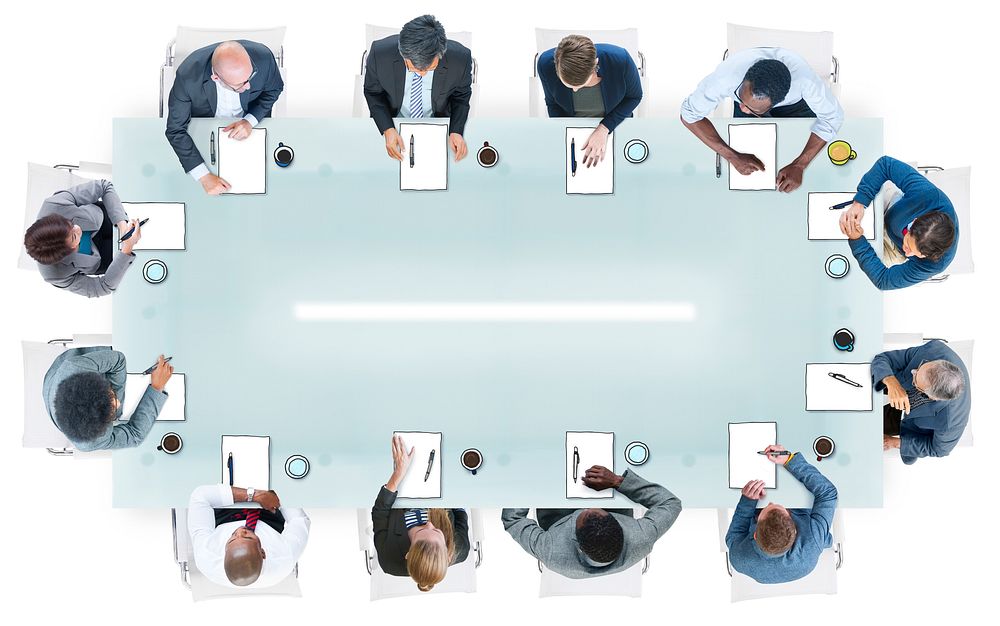 Group of People in a Meeting Photo Illustration