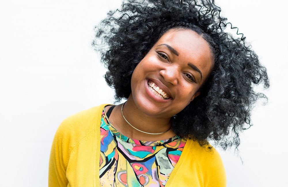 African Descent Teen Girl Smiling Portrait Concept