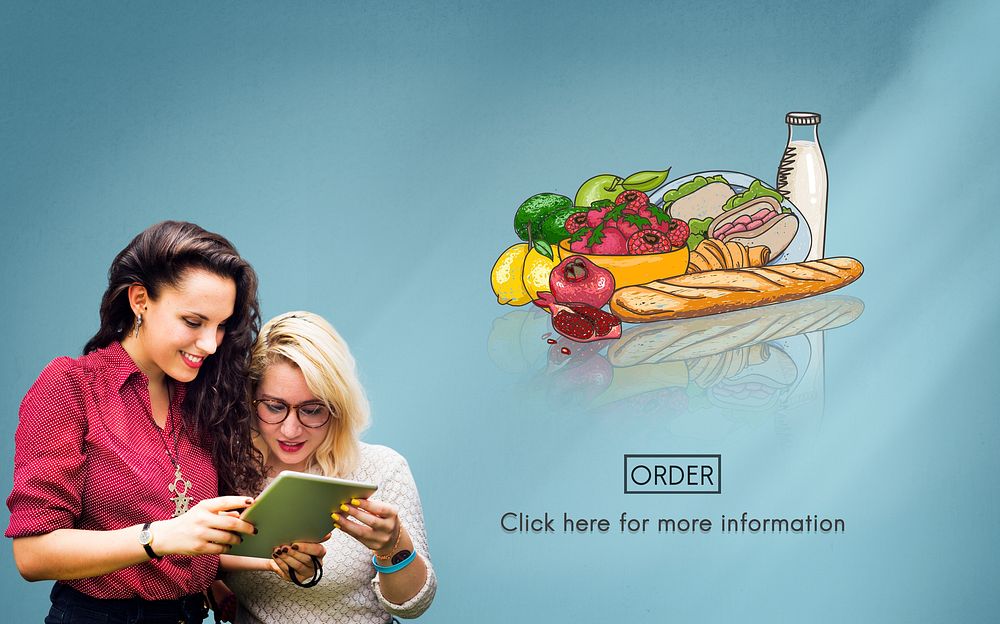 Food Products Order Online Delivery Concept