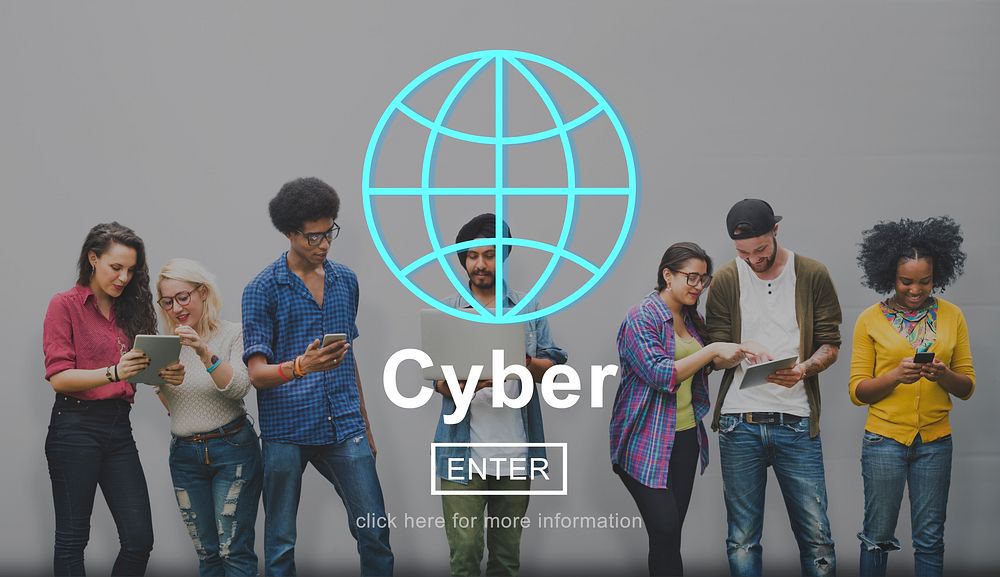 Cyber Internet Technology Information Website Concept