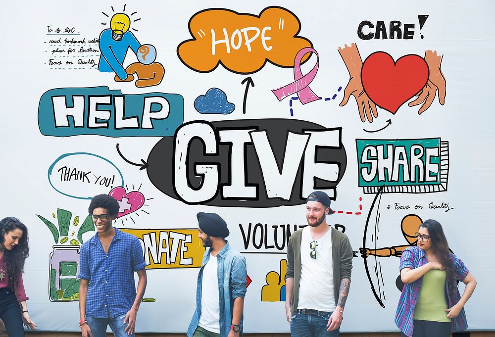 Give Help Donate Walfare Charity Donate Concept
