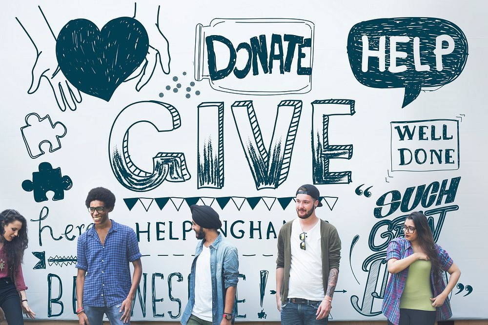 Give Help Donate Charity Aid Concept