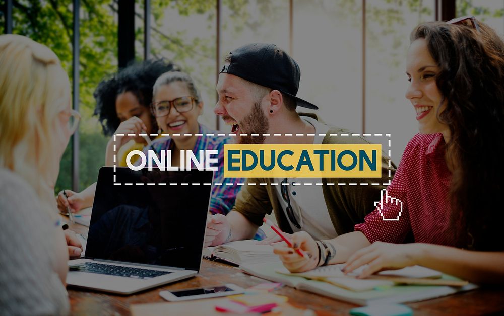 Online Education Knowledge Wisdom Communication Connection Concept