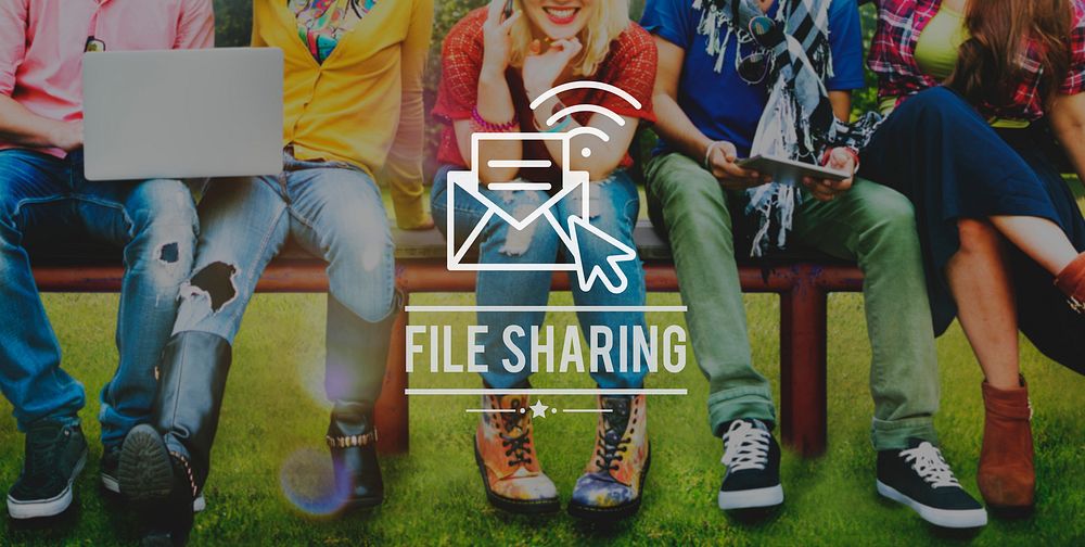 File Sharing Online Email Network Media Concept