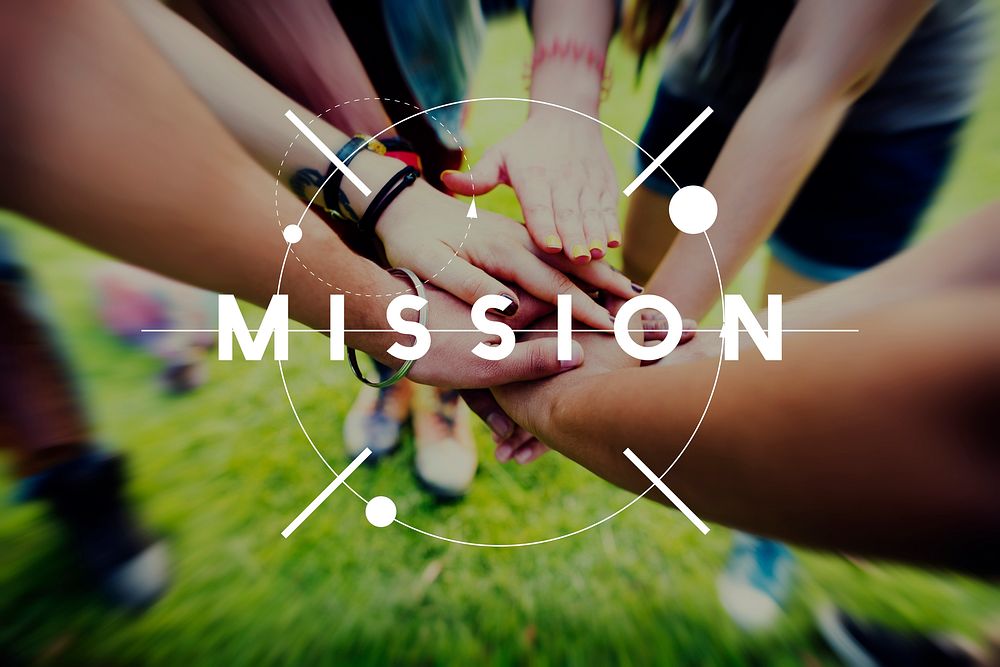 Mission Teamwork Spirit Target Goals Concept
