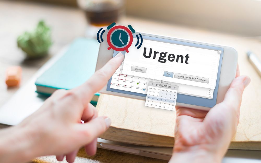 Urgent Necessary Important Immediately Urgency Priority Concept